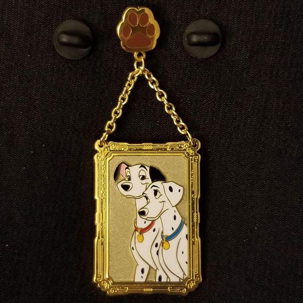 Disney Dogs Pin Pongo and Perdita 101 Dalmatians Frame Dangle 174971 Blind Box